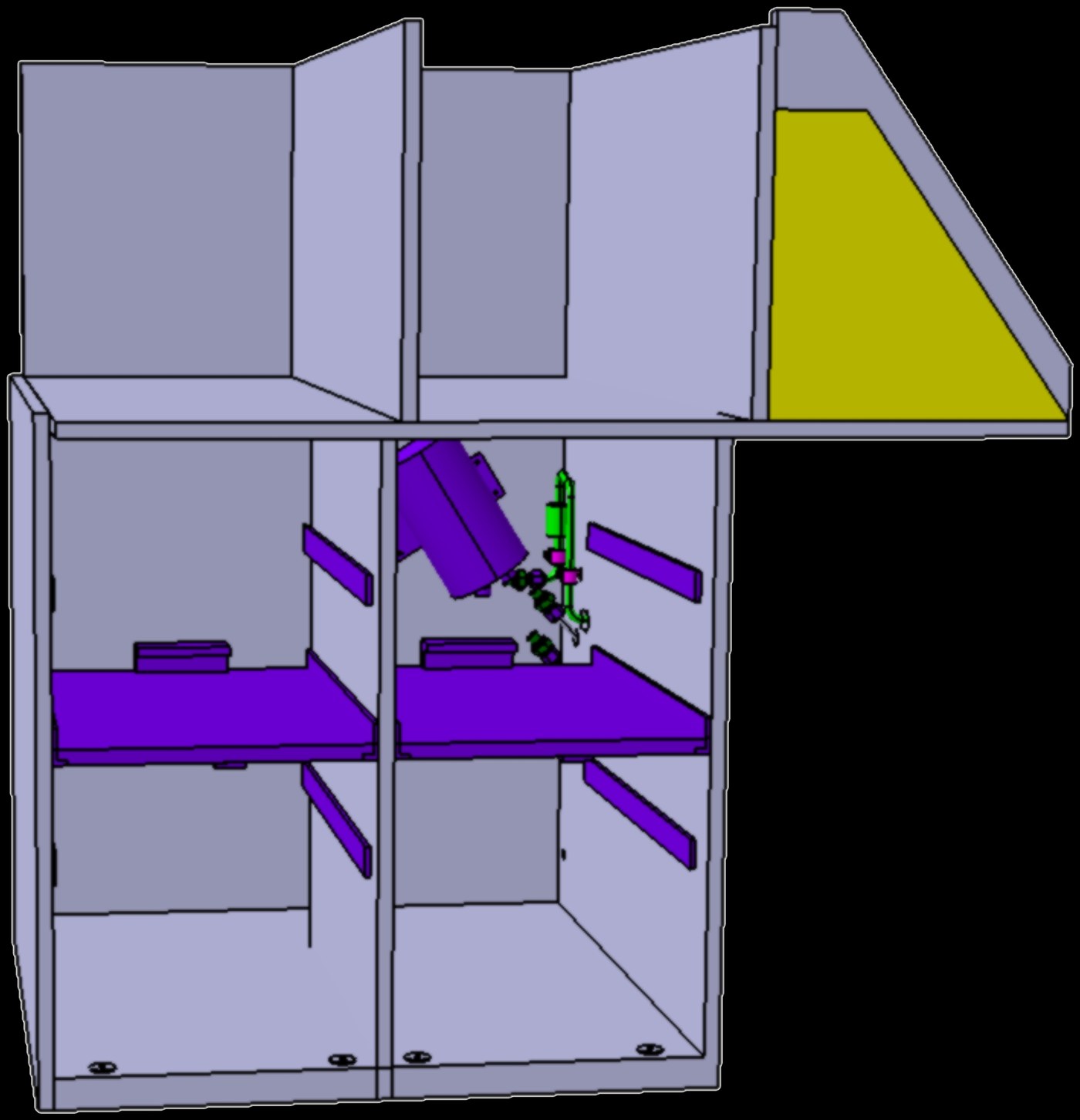 Galley monument CAD model — systems integration view